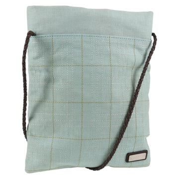 BURBERRY Sacosh Shoulder Bag Canvas Light Blue Auth 127837