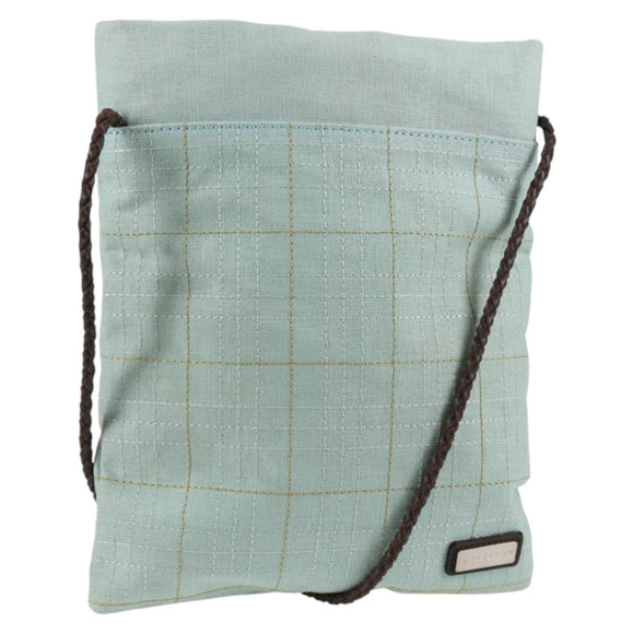 BURBERRY Sacosh Shoulder Bag Canvas Light Blue Auth 127837