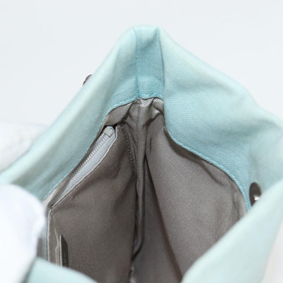 BURBERRY Sacosh Shoulder Bag Canvas Light Blue Auth 127837