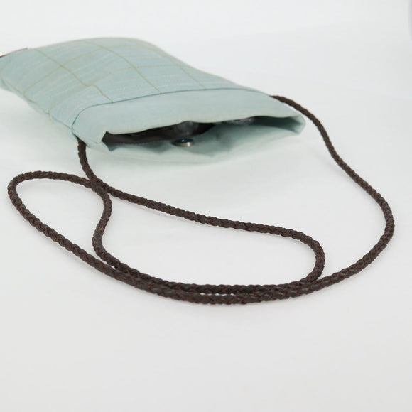 BURBERRY Sacosh Shoulder Bag Canvas Light Blue Auth 127837