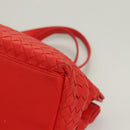 BOTTEGA VENETA INTRECCIATO Hand Bag Leather 2way Red Auth 127841V-15