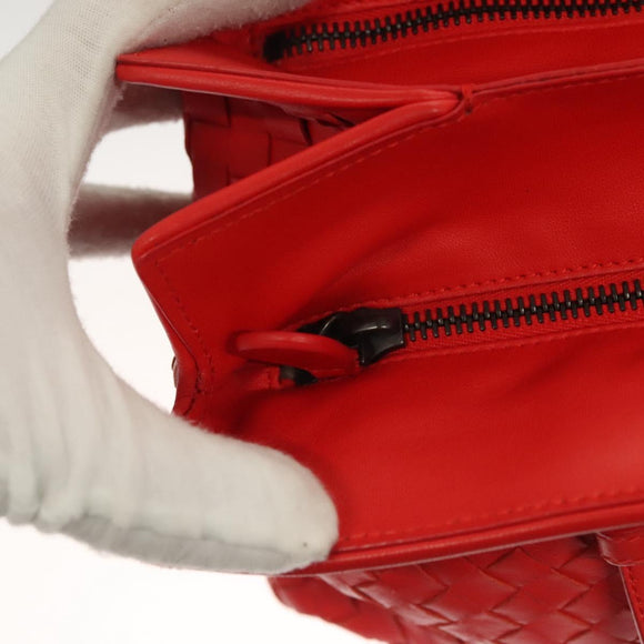BOTTEGA VENETA INTRECCIATO Hand Bag Leather 2way Red Auth 127841V