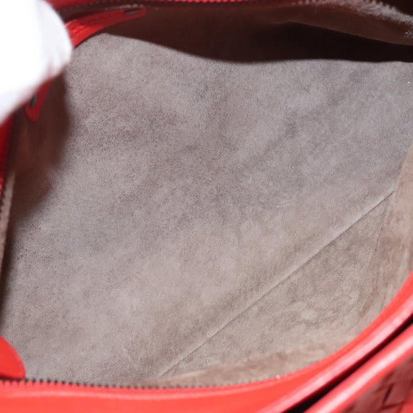BOTTEGA VENETA INTRECCIATO Hand Bag Leather 2way Red Auth 127841V