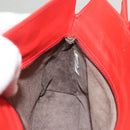 BOTTEGA VENETA INTRECCIATO Hand Bag Leather 2way Red Auth 127841V-24