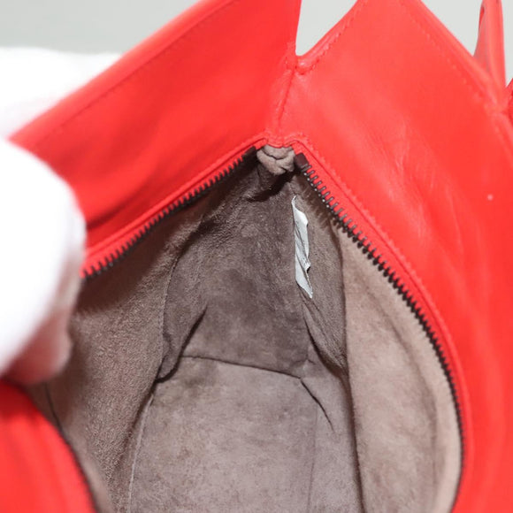 BOTTEGA VENETA INTRECCIATO Hand Bag Leather 2way Red Auth 127841V