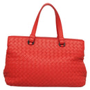 BOTTEGA VENETA INTRECCIATO Hand Bag Leather 2way Red Auth 127841V-2