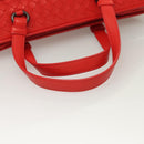 BOTTEGA VENETA INTRECCIATO Hand Bag Leather 2way Red Auth 127841V-7