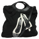 Salvatore Ferragamo Shoulder Bag Nylon 2way Black Auth 127844-1