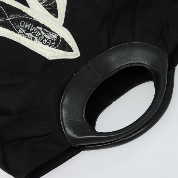 Salvatore Ferragamo Shoulder Bag Nylon 2way Black Auth 127844