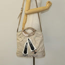 Salvatore Ferragamo Shoulder Bag Nylon 2way Beige Auth 127845-23