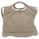 Salvatore Ferragamo Shoulder Bag Nylon 2way Beige Auth 127845-2
