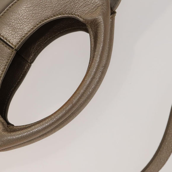 Salvatore Ferragamo Shoulder Bag Nylon 2way Beige Auth 127845