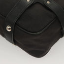 Salvatore Ferragamo Gancini Shoulder Bag Canvas Black Silver Auth 127847-13