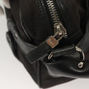 Salvatore Ferragamo Gancini Shoulder Bag Canvas Black Silver Auth 127847-14