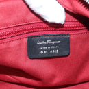 Salvatore Ferragamo Gancini Shoulder Bag Canvas Black Silver Auth 127847-15