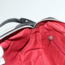 Salvatore Ferragamo Gancini Shoulder Bag Canvas Black Silver Auth 127847-18