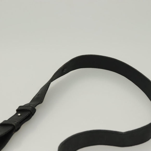 Salvatore Ferragamo Gancini Shoulder Bag Canvas Black Silver Auth 127847