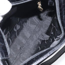 Salvatore Ferragamo Shoulder Bag Leather Black Gold Auth 127848-11