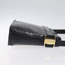 Salvatore Ferragamo Shoulder Bag Leather Black Gold Auth 127848-3