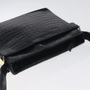 Salvatore Ferragamo Shoulder Bag Leather Black Gold Auth 127848-6