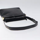 Salvatore Ferragamo Shoulder Bag Leather Black Gold Auth 127848-7