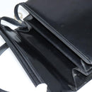 Salvatore Ferragamo Hand Bag Patent leather 2way Black Silver Auth 127849-14