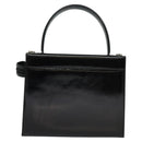 Salvatore Ferragamo Hand Bag Patent leather 2way Black Silver Auth 127849-3