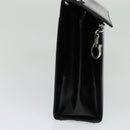 Salvatore Ferragamo Hand Bag Patent leather 2way Black Silver Auth 127849-4
