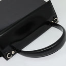 Salvatore Ferragamo Hand Bag Patent leather 2way Black Silver Auth 127849-6