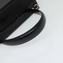 Salvatore Ferragamo Hand Bag Patent leather 2way Black Silver Auth 127849-7