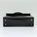 Salvatore Ferragamo Hand Bag Patent leather 2way Black Silver Auth 127849-9