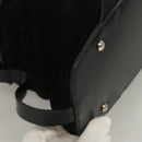 Salvatore Ferragamo Hand Bag Suede Black Silver Auth 127851-9