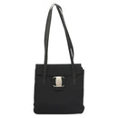 Salvatore Ferragamo Shoulder Bag Canvas Black Auth 127852-13