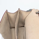 FENDI Chain Shoulder Bag Leather Gray Silver Auth 127855V-20