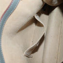 FENDI Chain Shoulder Bag Leather Gray Silver Auth 127855V-21