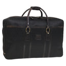 FENDI Zucchino Canvas Boston Bag Silver Black Auth 127858-1