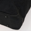 FENDI Zucchino Canvas Boston Bag Silver Black Auth 127858-12