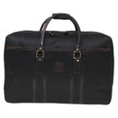 FENDI Zucchino Canvas Boston Bag Silver Black Auth 127858-2