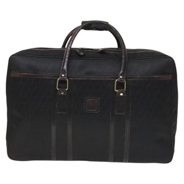 FENDI Zucchino Canvas Boston Bag Silver Black Auth 127858 - 0