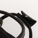 FENDI Zucchino Canvas Boston Bag Silver Black Auth 127858-8