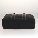 FENDI Zucchino Canvas Boston Bag Silver Black Auth 127858-9