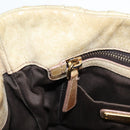 Miu Miu Hand Bag Leather 2way Beige Gold Auth 127861-21