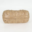 Miu Miu Hand Bag Leather 2way Beige Gold Auth 127861-5