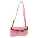 PRADA Shoulder Bag Canvas Pink Silver Auth 127866-1