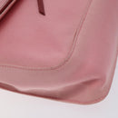 PRADA Shoulder Bag Canvas Pink Silver Auth 127866-15