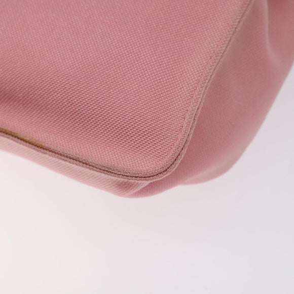 PRADA Shoulder Bag Canvas Pink Silver Auth 127866