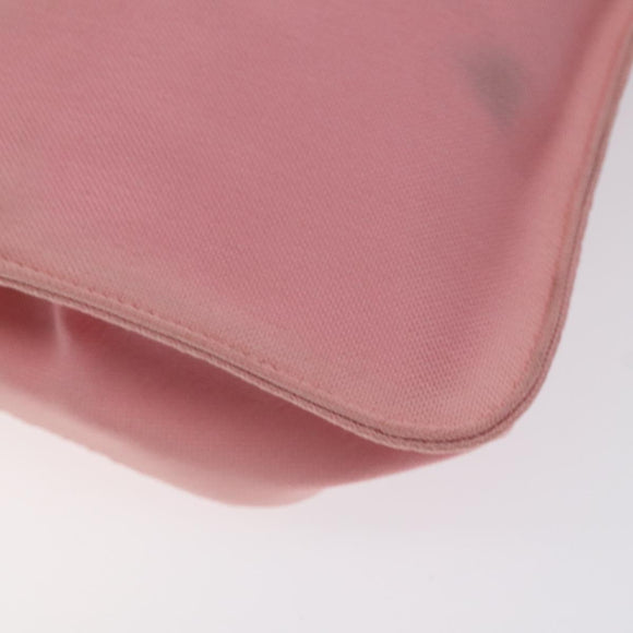 PRADA Shoulder Bag Canvas Pink Silver Auth 127866
