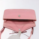PRADA Shoulder Bag Canvas Pink Silver Auth 127866-9