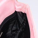 PRADA Shoulder Bag Canvas Pink Silver Auth 127866-20
