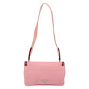 PRADA Shoulder Bag Canvas Pink Silver Auth 127866-2